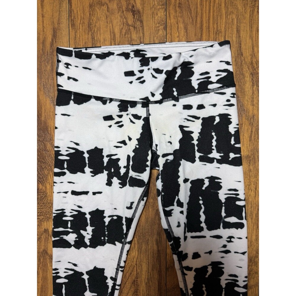 Alo Airbrush Tie Dye Legging XS White - Black Yoga Pilates Athletic - Picture 6 of 7
